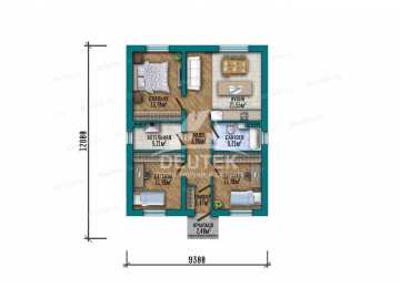 Проект жилого одноэтажного дома из газобетонных блоков - LK-261