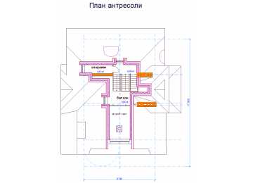  Проект узкого трёхэтажного дома из кирпича в стиле барокко с мансардным этажом и одноместным гаражом, с площадью до 400 кв м  PA-37