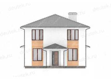 проект узкого двухэтажного дома с размерами 10 м на 16 м LK-47