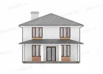 проект узкого двухэтажного дома с размерами 10 м на 16 м LK-47