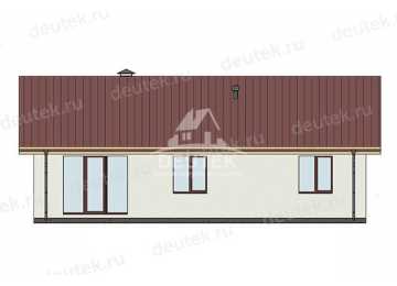 Проект узкого одноэтажного дома с размерами 13 м на 9 м - LK-440