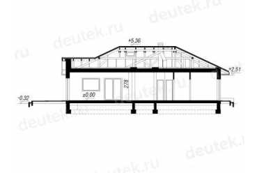 Проект европейского дома с камином 15 на 20 метров DTA100122