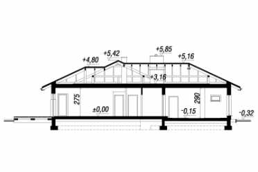 Проект одноэтажного дома с двухместным гаражом до 200 кв м DTA100205