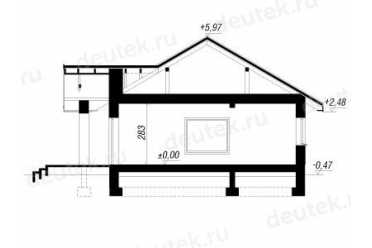 Проект европейского дома с камином 10 на 13 метров DTA10060
