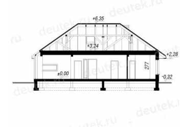 Проект европейского дома с гаржом 14 на 17 метров DTA10064