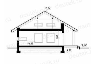 Проект европейского дома с камином 9 на 15 метров DTA10079