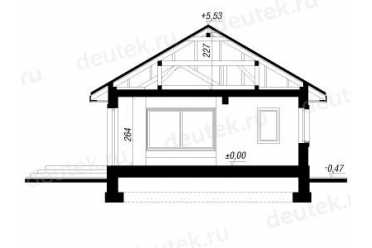 Проект европейского дома с камином 10 на 14 метров DTA10080