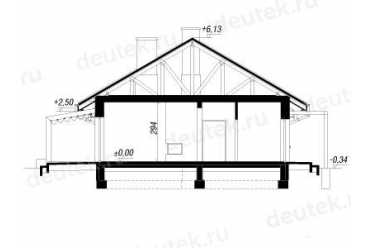 Проект европейского дома с  одноместным гаржом 9 на 18 метров DTA10096