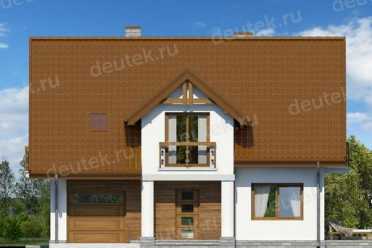 Проект двухэтажного дома с одноместным гаражом и подвалом - DTL100008 DTL100008