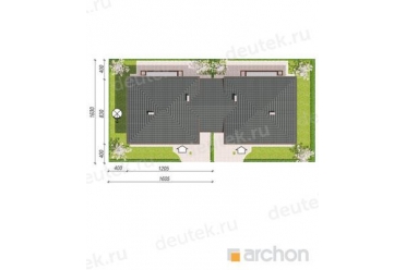 Проект дома на две семьи в два этажа DT0418