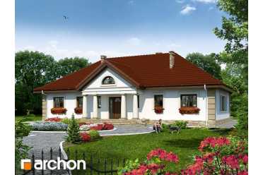 Проект дома с колоннами и террасой DT0641