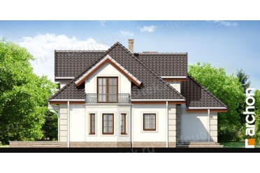 Проект коттеджа с гаражом на две машины DT0488