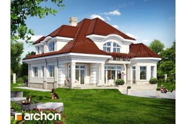 Проект красивого коттеджа с зимним садом DT0490
